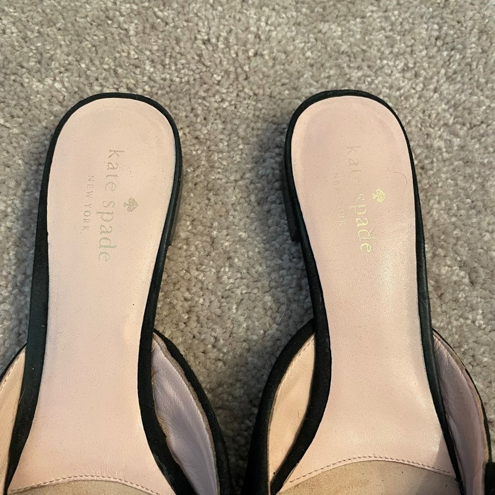 Kate Spade Suede Pointed Toe Ruffle Mule Size 9.5 - image 7